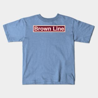 Brown Line Kids T-Shirt